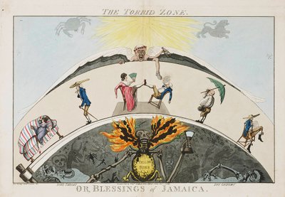 A Torrid Zone, avagy Jamaica áldásai. 1800 körül (színes akvatinta) alkotó: English School